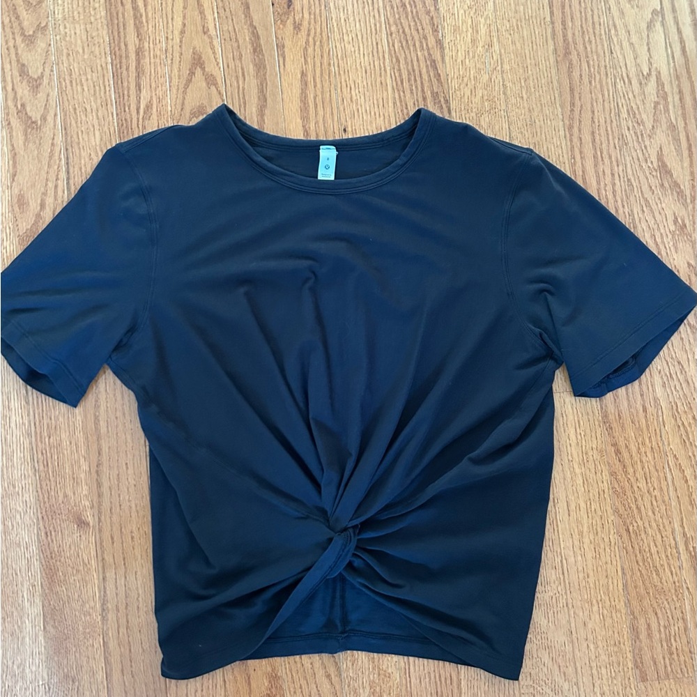 Lululemon Athletica Black Knot Front Tee